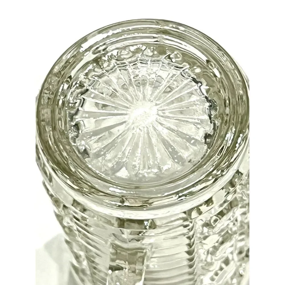 Vintage Federal Glass Co Clear Glass Pint Pitcher Windsor‎ Button Pattern - #292